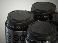 4x PakTech Plastic Handle for Metal Cans 3D model