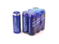 Premium packaging 3D Model of 6x568ml Standard Beer/Soda Cans in Shrink Film Wrap