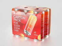 Premium Packaging 3D Model of carton pack for 6x330ml Sleek Beer/Soda Can  