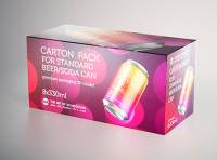  	Premium Packaging 3D Model of carton box for 8x330ml Standard Soda/Beer Can