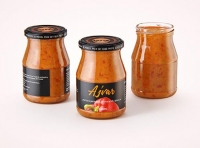 Ajvar Glass Jar 340ml packaging 3D model