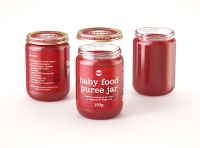 Baby Food Fruit Puree Glass Jar 3D model 190g