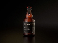 STEINIE Beer Glass Bottle 330ml with crown cork and labels packaging 3d model pak