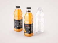 Carree Juice PET Plastic Bottle 1000ml packaging 3d model pack