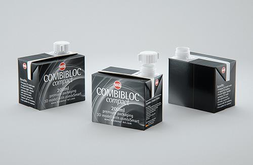 SIG combiBloc Compact 200ml with combiSmart closure packaging 3D model