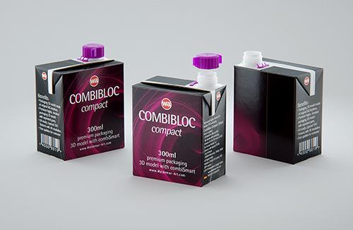 SIG combiBloc Compact 300ml with combiSmart closure packaging 3D model