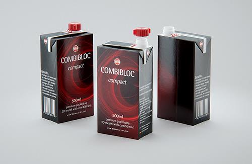 SIG combiBloc Compact 500ml with combiSmart closure packaging 3D model