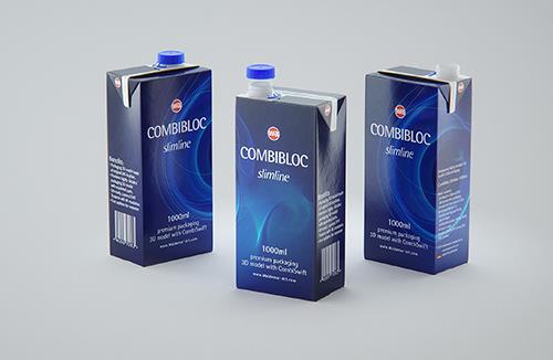 SIG Combibloc Slimline 1000ml with combiSwift Packaging 3D model