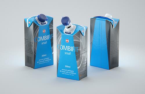 SIG combiFit Small 300ml with combiSmart closure packaging 3D model