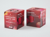 Premium Packaging 3D Model of corrugated cardboard box for 6x1000ml Tetra Brick Slim