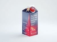 Premium carton packaging 3D model of Elopak Pure-Pak Diamond Curve 750ml