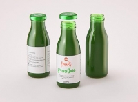 Green Smoothie/Juice Glass Bottle 250ml packaging 3D model pack