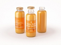 Packaging 3D model of Baby Food Juice Glass Bottle 330ml