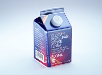 Premium carton packaging 3D model of Elopak Pure-Pak Sense Linea 500ml with tethered cap TwistFlip 29
