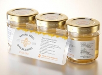 Set of x3 Acacia Honey Glass Jar 50g packaging 3d model