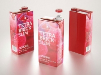 Tetra Pack Brick Slim 1000ml with SlimCap Premium packaging 3D model pak