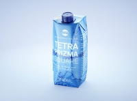 Tetra Prisma Square 750ml with HeliCap 26 Pro premium juice carton packaging 3d model